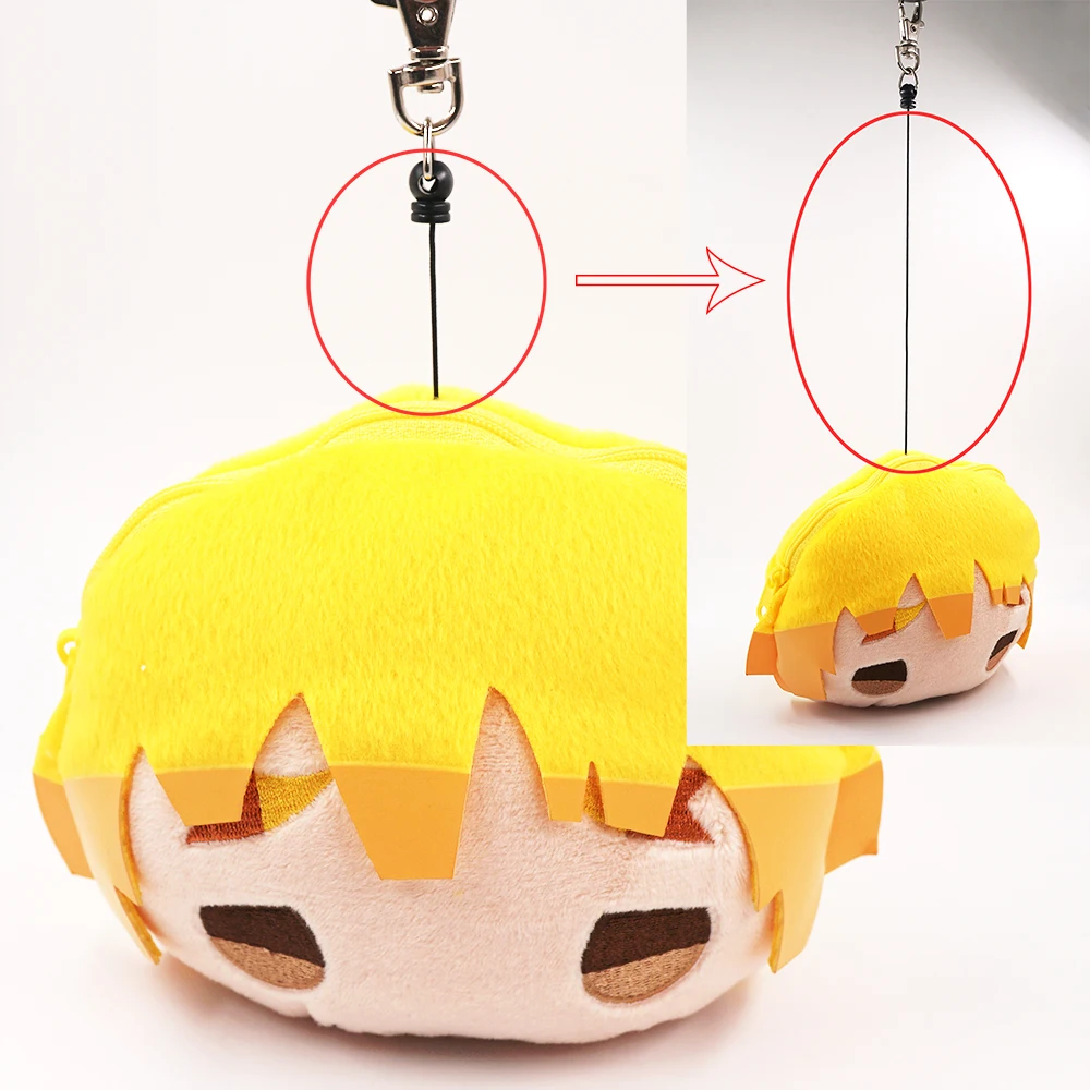 

Demon Slayer Kimetsu no Yaiba Anime Agatsuma Zenitsu Plush toy Card Protector Purse Wallet Bag