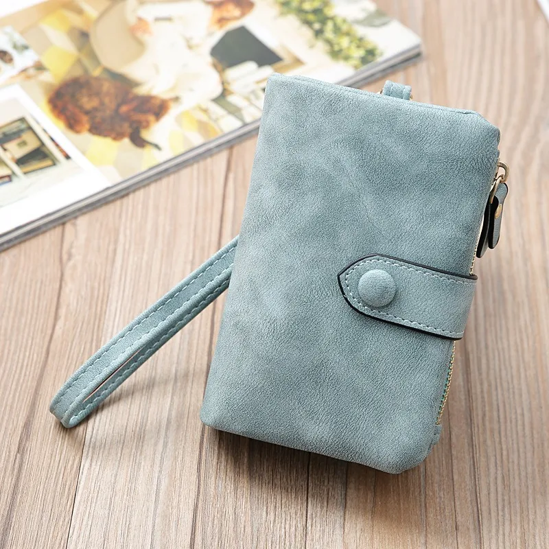

2021 Women Fashion Wallet Hasp Small Slim Coin Pocket Purse Women Wallets Cards Holders Leather Wallets Design Purse Handbag