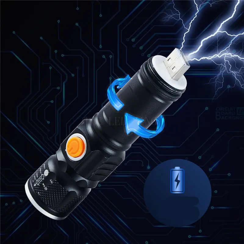 Суперъяркий светодиодный фонарик T6/L2/V6 фонарь для велосипеда с фокусировкой и