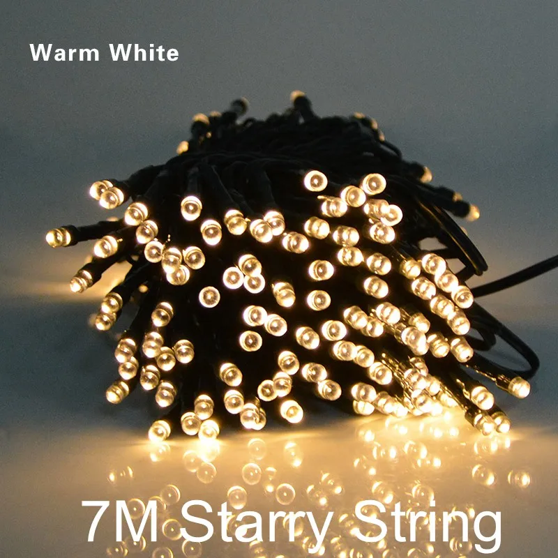 7M Starry String Сад Солнечный свет 5 м Глобус лампы Сказочный светодиодный струнный свет наружная Гирлянда для дерева праздник год Солнечный сад водонепроницаемый свет - Испускаемый цвет: 7M Starry String