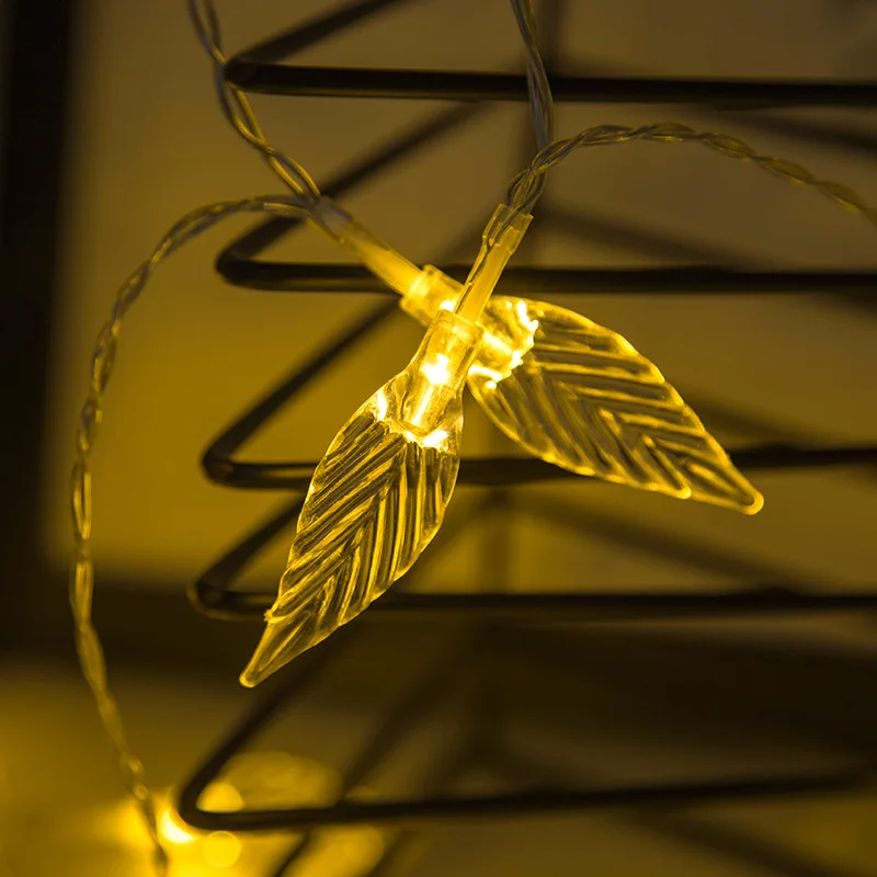 BTgeuse LED String Light Warm White Garland Fairy Lights 3M 5M Leaf for Christams Wedding Room Garden Decoration | Лампы и освещение