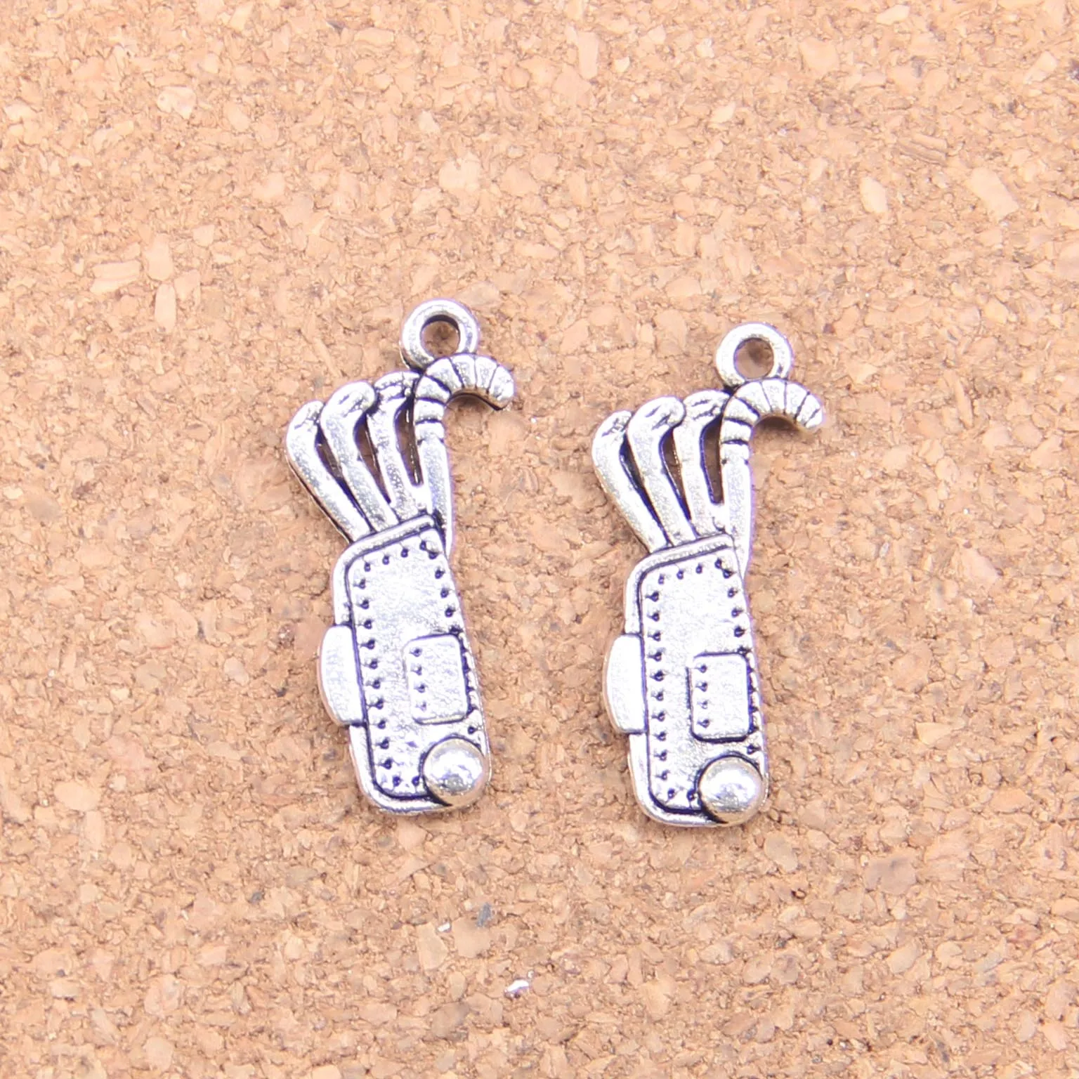 18pcs Charms golf bag clubs 25x11mm Antique Pendants Vintage Tibetan Silver Jewelry DIY for bracelet necklace | Украшения и