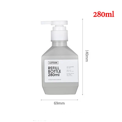 280ml grey Портативный мыло бутылка жидкое мыло для рук Пресс бутылка Ванная комната гель для душа шампунь лосьон контейнер для хранения - Цвет: 280ml grey
