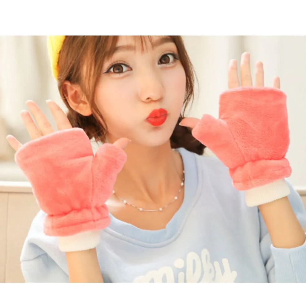 2017 женские зимние милые теплые кашемировые милый плюшевый медведь лапка Коготь