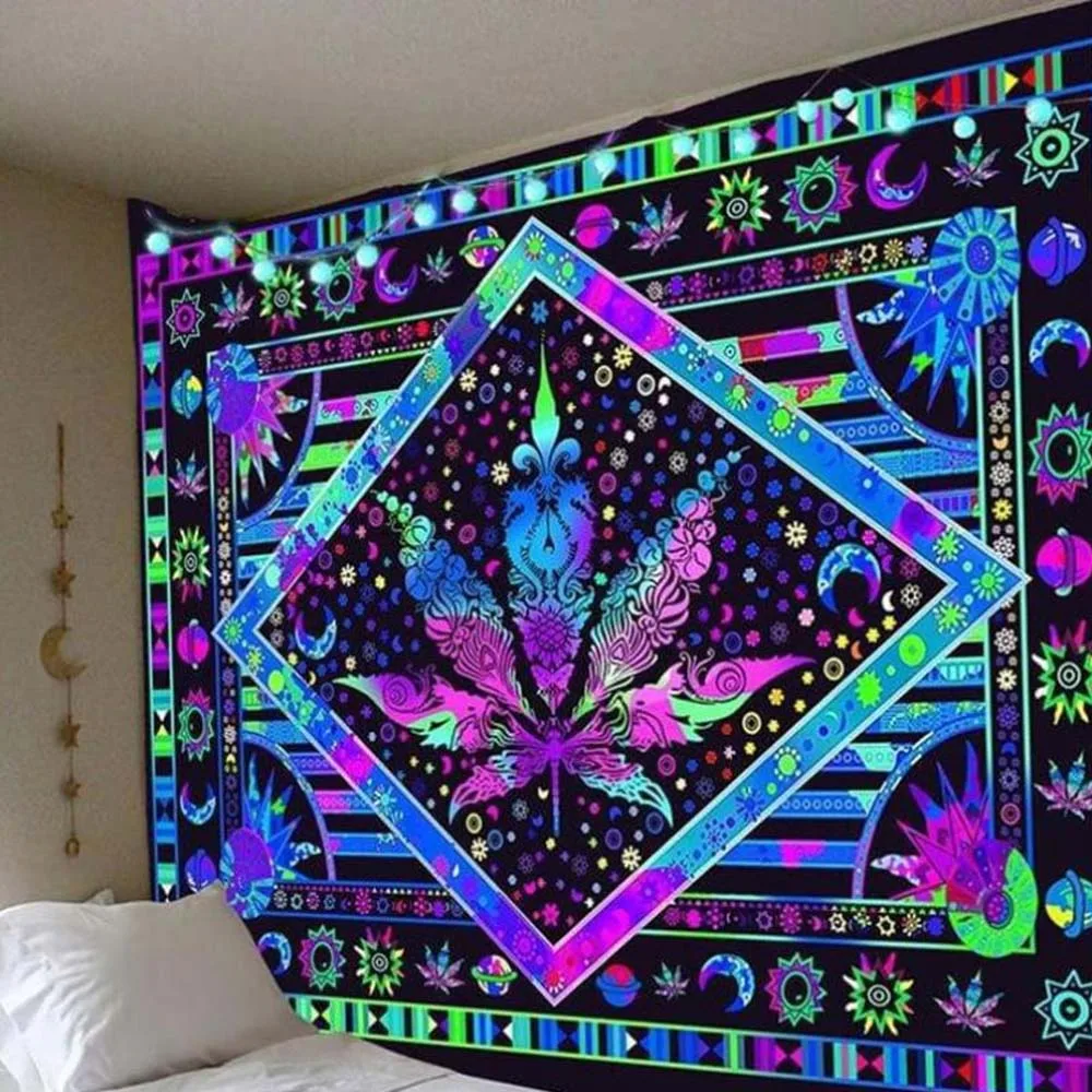 

SepYue 3D Print Maple Leaf Wall Hanging Tapestry Bedroom Decor Home Decor Wall Tapestry Art Bohemian Curtains Tapestry Wall