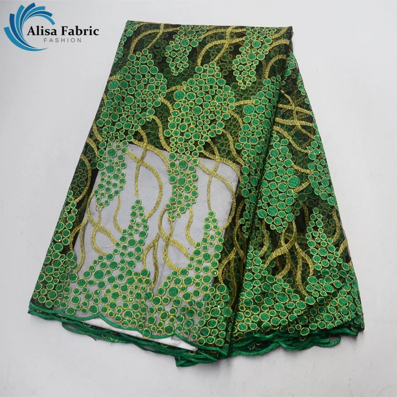 

Alisa Embroidery French Tulle Lace Fabric African Lace Fabric 2.5 Yards High Quality Nigerian Lace Fabric For DIY Sewing
