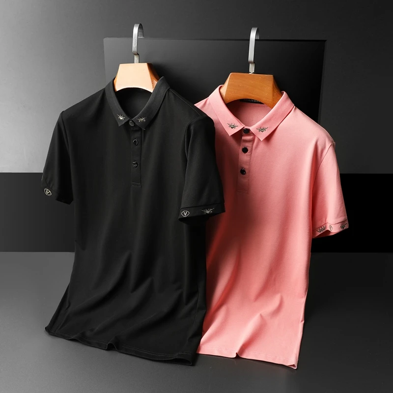 

High Quality Men's Polo Shirt New Arrivals Casual Cotton Polo shirt Nice Men Short Sleeve Hot Sale Summer Clothes E0208