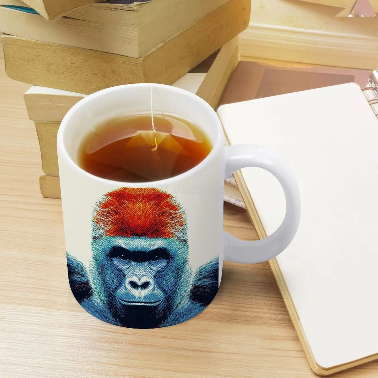 Белая кружка с животными Gorilla-Color винтажная новинка унисекс размер Gorilla обезьяна