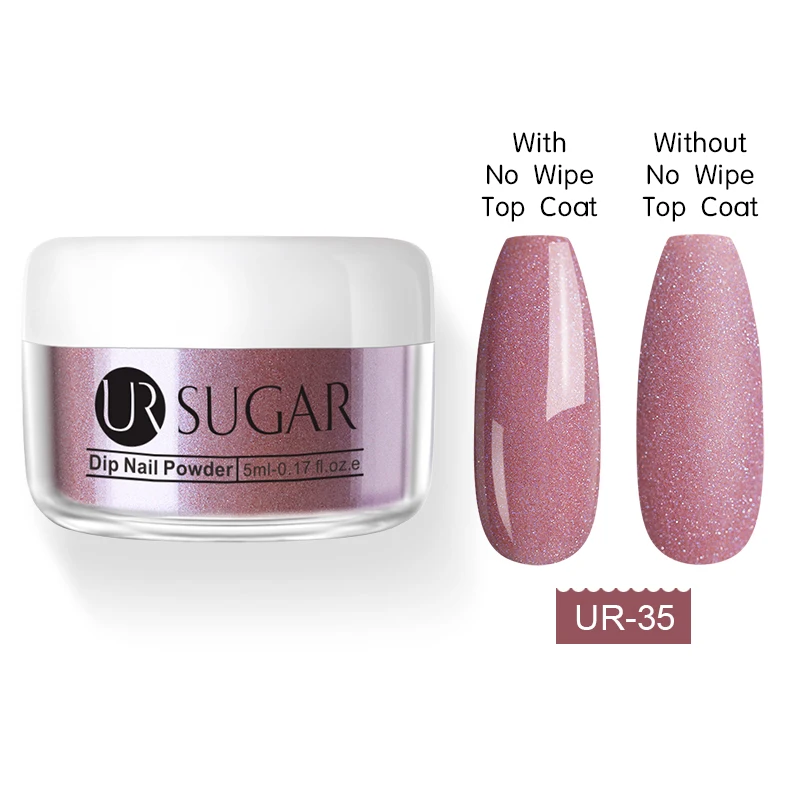 UR-35 Ur Sugar погружающаяся пудра для ногтей матовый эффект Блеск Пигмент натуральный сухой хром для гель-дизайна ногтей украшения маникюра 5 мл - Цвет: UR-35