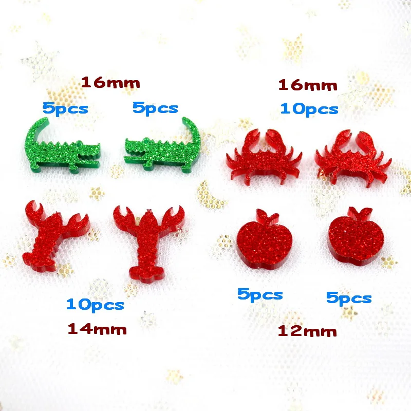 Серьги-гвоздики с тиснением под крокодила 20/14/16 мм |