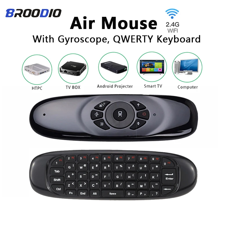 Воздушная мышь с гироскопом QWERTY клавиатура 2 4G беспроводной пульт дистанционного