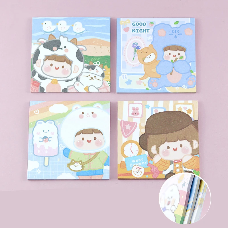 

Мягкие Симпатичные блокноты для записей для девочек, 4 набора, Необычные блокноты для записей для студентов, офиса, планшетов