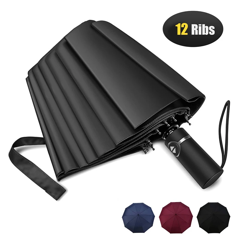 Зонт автомат 3 складной зонт от дождя Для женщин ветрозащитный Путешествия