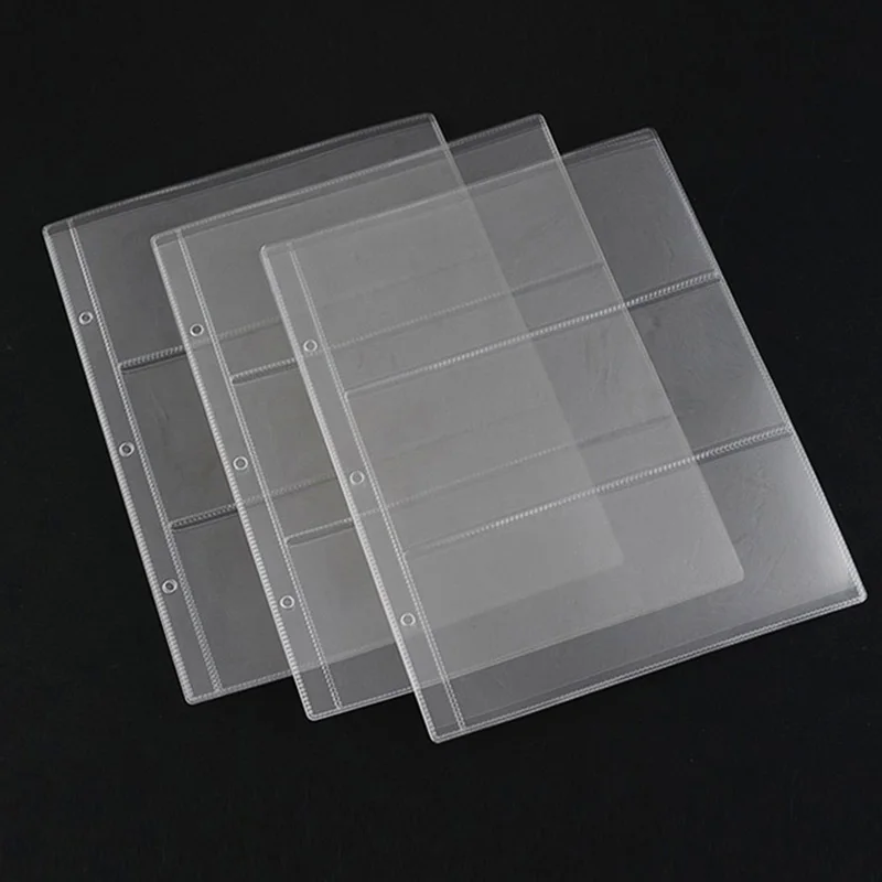 10 шт. страниц Бумага деньги Альбом банкноты Коллекция Книга для хранения