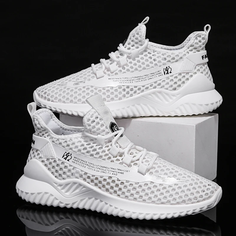 

Summer New Style Breathable Single Net Casual Men's Shoes Comfortable and Soft Running Shoes Lightweight Non-slip Male Sneakers