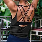 Женская одежда для активного отдыха с открытой спиной, женский топ для йоги, майка, женские спортивные жилеты, рубашка для фитнеса и бега, одежда для тренировок в тренажерном зале