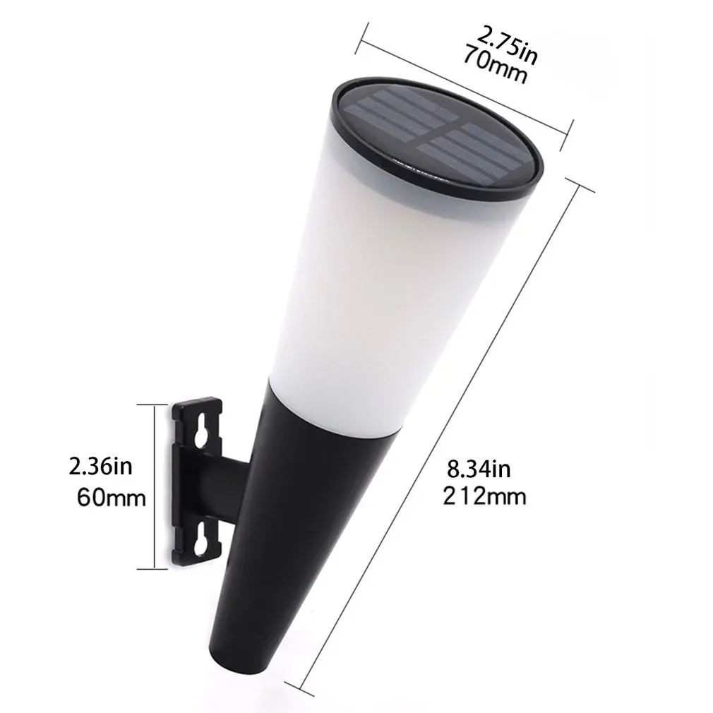 

LED Outdoor Solar Wall Light Waterproof Torch Solar Wall Lamp For Garden Decoration Balcony Stairway Street Lighting