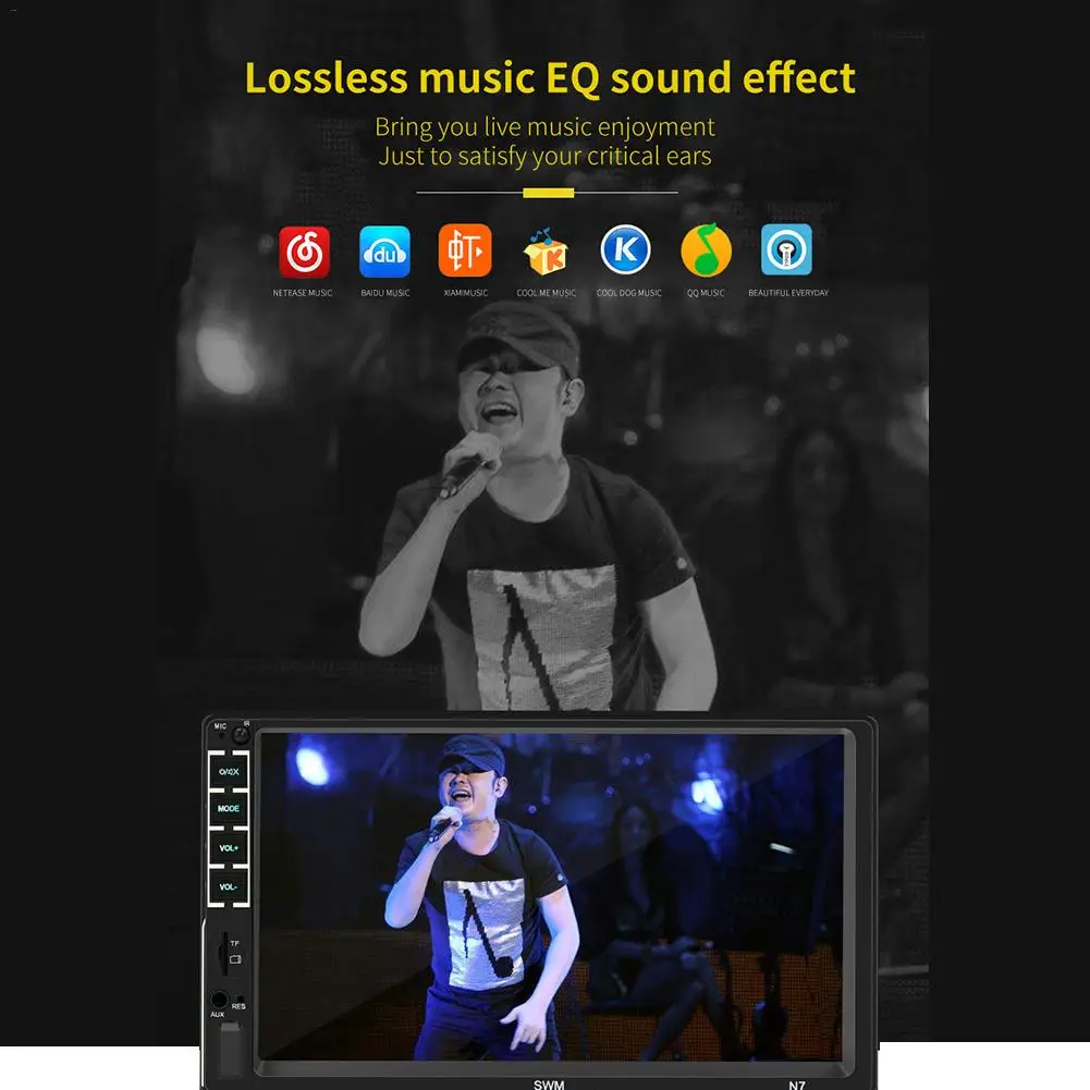 7 дюймовый автомобильный MP5 плеер Bluetooth гарнитура для Авто Радио Стерео сенсорный