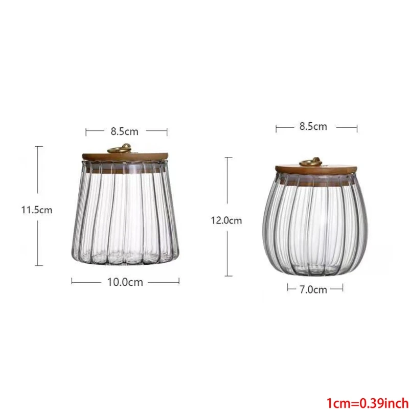 

50LB Sealed Transparent Glass Seasoning Pot Spice Jar with Lid Salt Pepper Storage Box Sugar Container