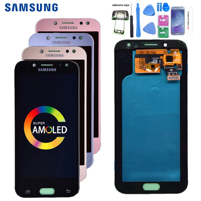 Super Amoled для Samsung Galaxy J5 j530 J530F ЖК-дисплей кодирующий преобразователь сенсорного экрана в сборе для J5 Pro J5 Duos