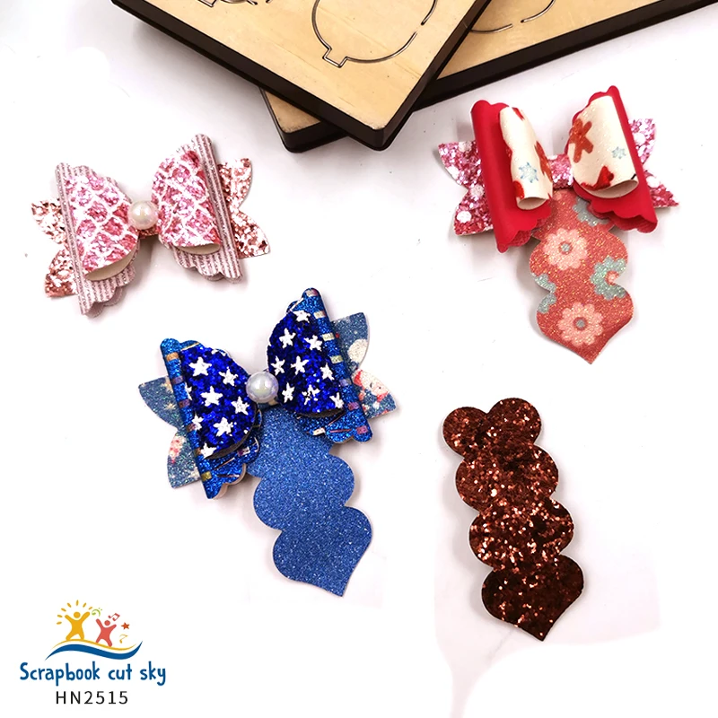

Bow And Heart-Shaped Hairpin Decoration HN2515 Muyu Wooden Mold Scrapbook Dies Suitable For Market General Machines