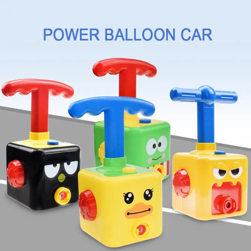

2021 Rocket Balloon Launch Tower Toy Puzzle Fun Education Inertia Air Power Balloon Car Science Experimen Toys For Children Gift