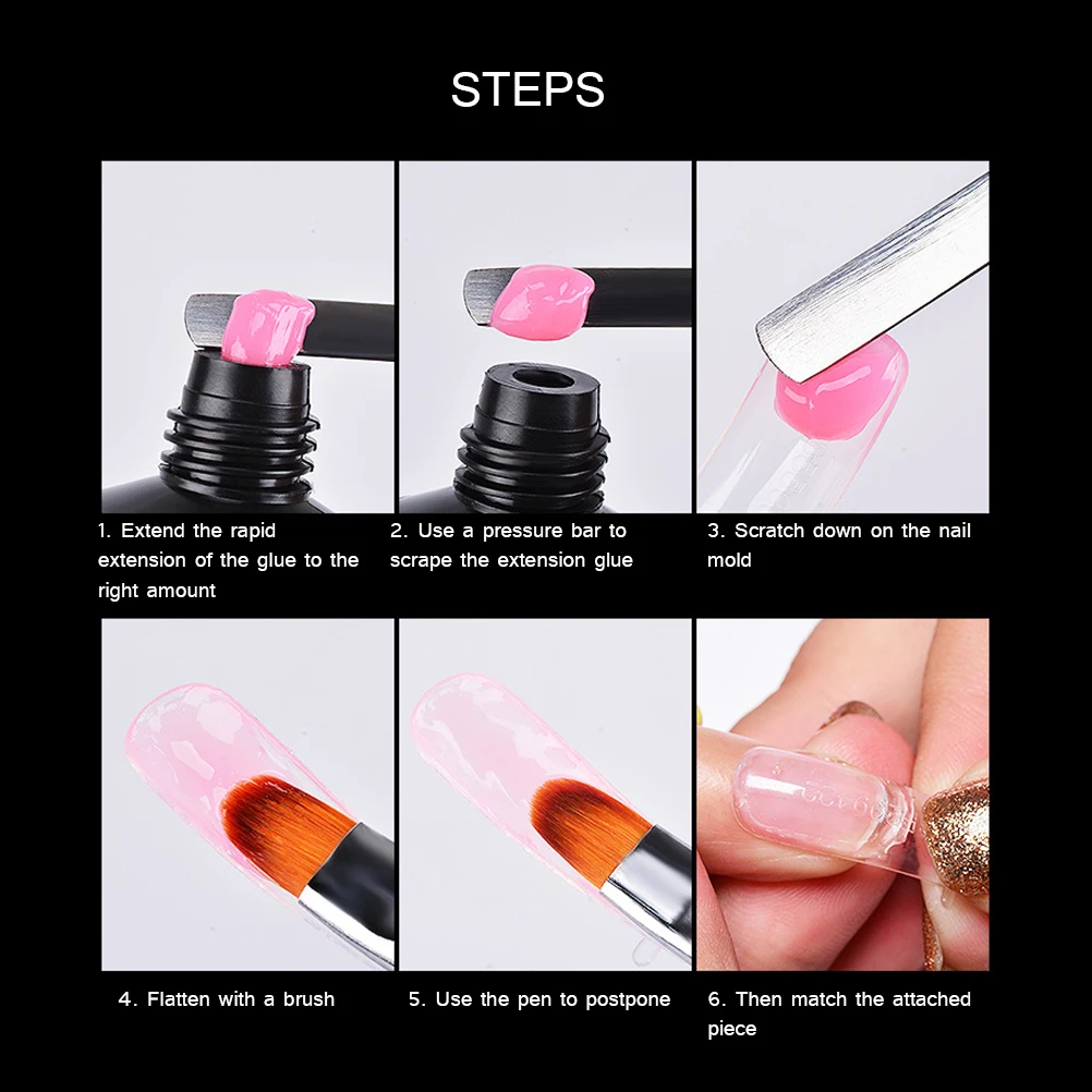 

Dual Ended Nail Art Brush Acrylic UV Gel Extension Builder Flower Painting Pen Brush UV Gel Remover Pen Manicure Tip Extension