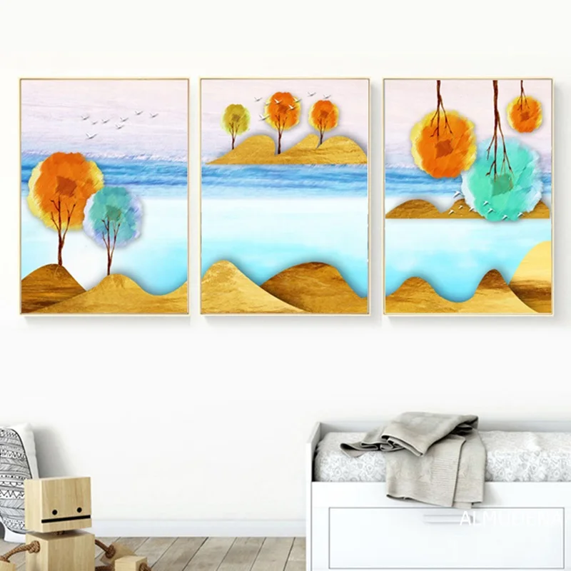 

Modern Minimalist Nordic Poster Candy Tree Painting Abstract Cartoon Canvas Art Wall Pictures For Kid Room Nursery Decoration