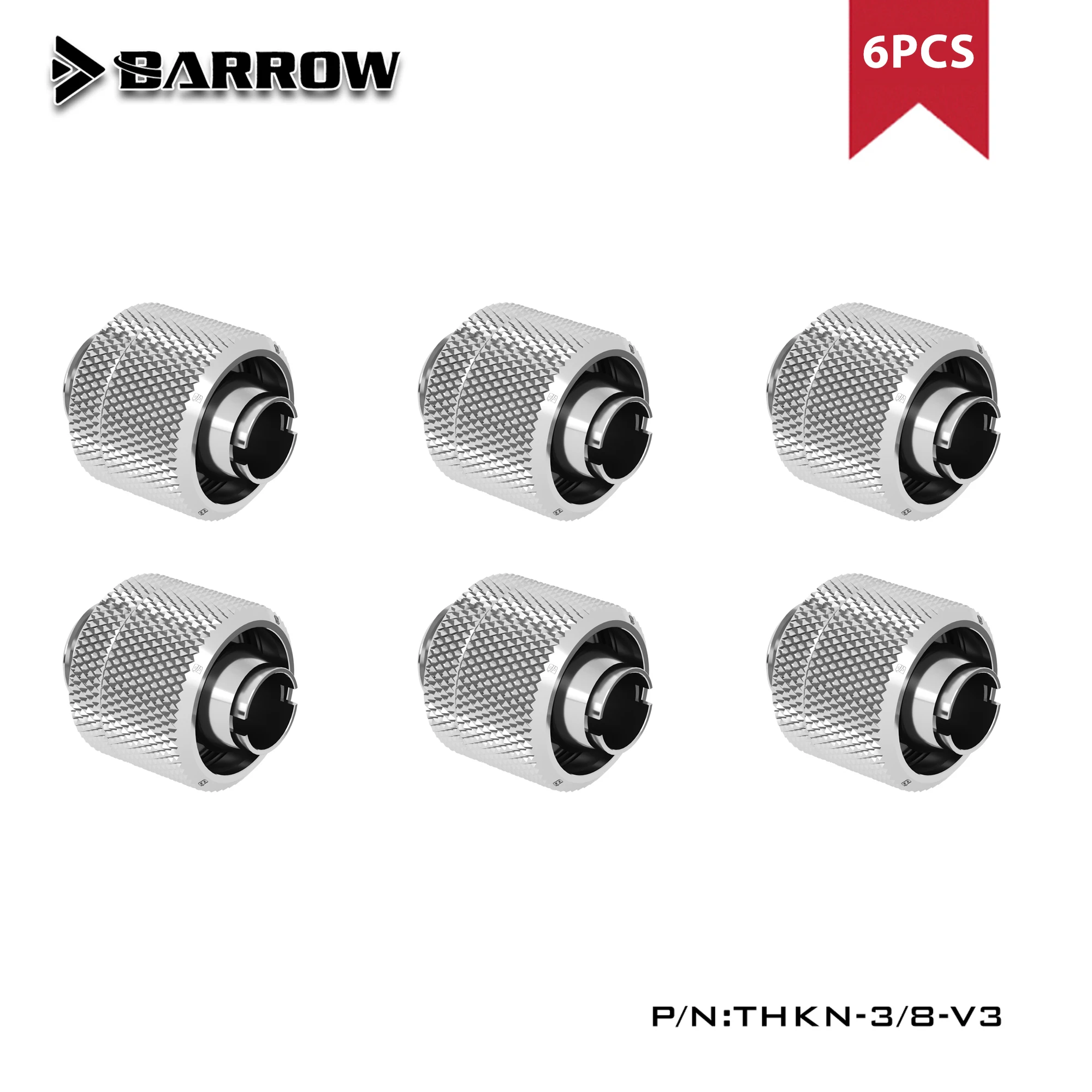 

Barrow 4pcs/6pcs THKN-3/8-V3, 3/8"ID*5/8"OD 10x16mm Soft Tube Fittings, G1/4" Fittings For Soft Tubes