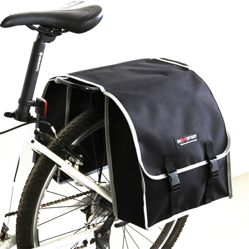 

Abrasion Resisting Bicycle Bike Rear Seat Trunk Carrier Bag MTB Cycling Double Bicycle Panniers Bag Pack with Reflective Stripe