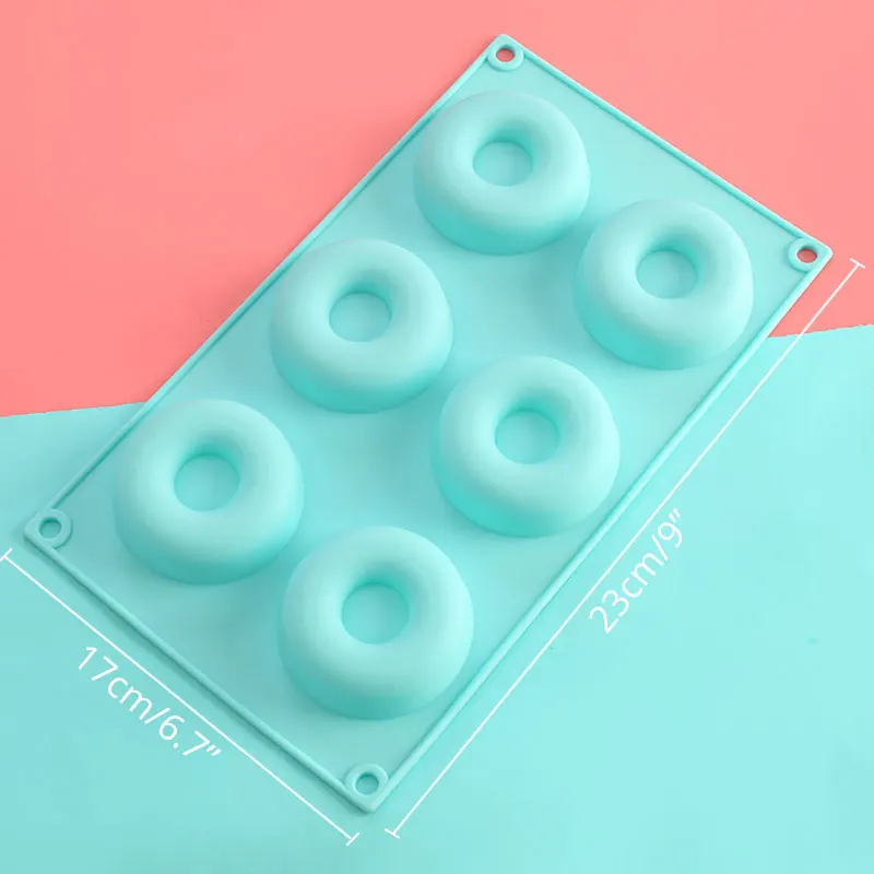 Силиконовая форма для пончиков антипригарная силиконовая 6 полноразмерных