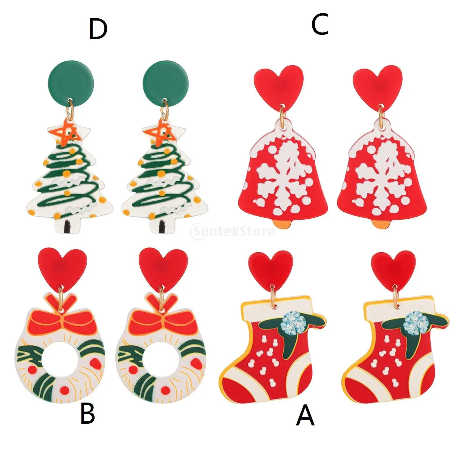 

Рождественские серьги, лук, фотоэлемент для девочек, рождественские украшения, легкие