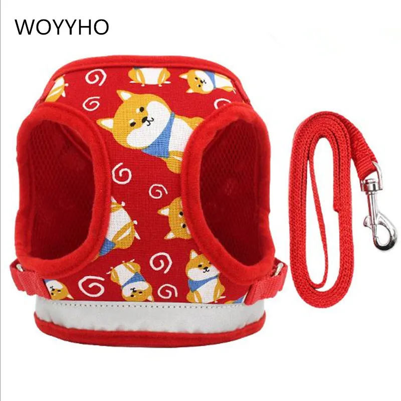 2019 Новый мультяшный жилет нагрудный ремень для собак со светоотражающим