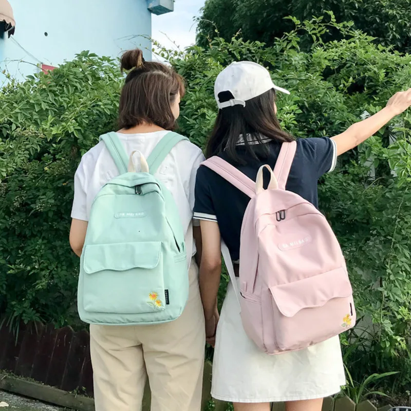 

Women's Bag Travel Backpack Harajuku Sunflower Embroidery School Backpack Student College Leisure Bag Kawaii Backpack Letter