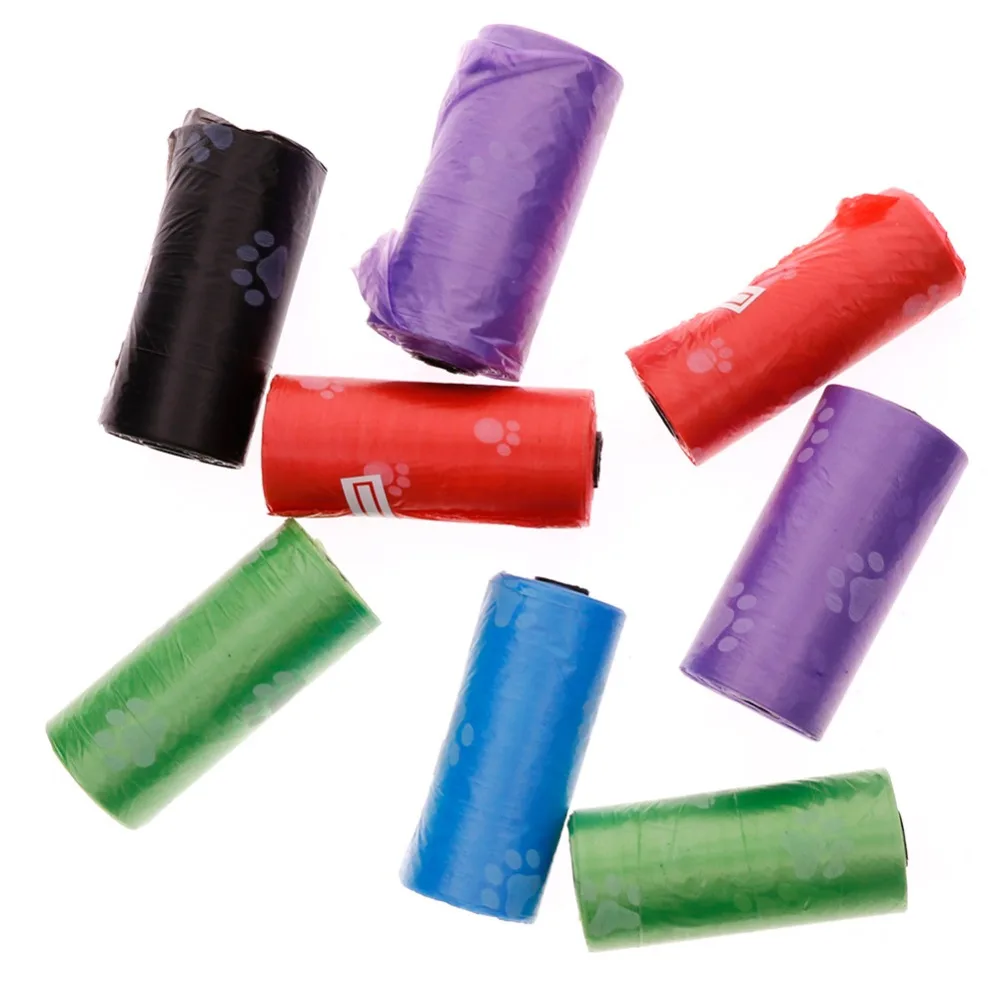 2 шт. практичная для домашней собаки отходов Корма мешок с узором в виде лапок