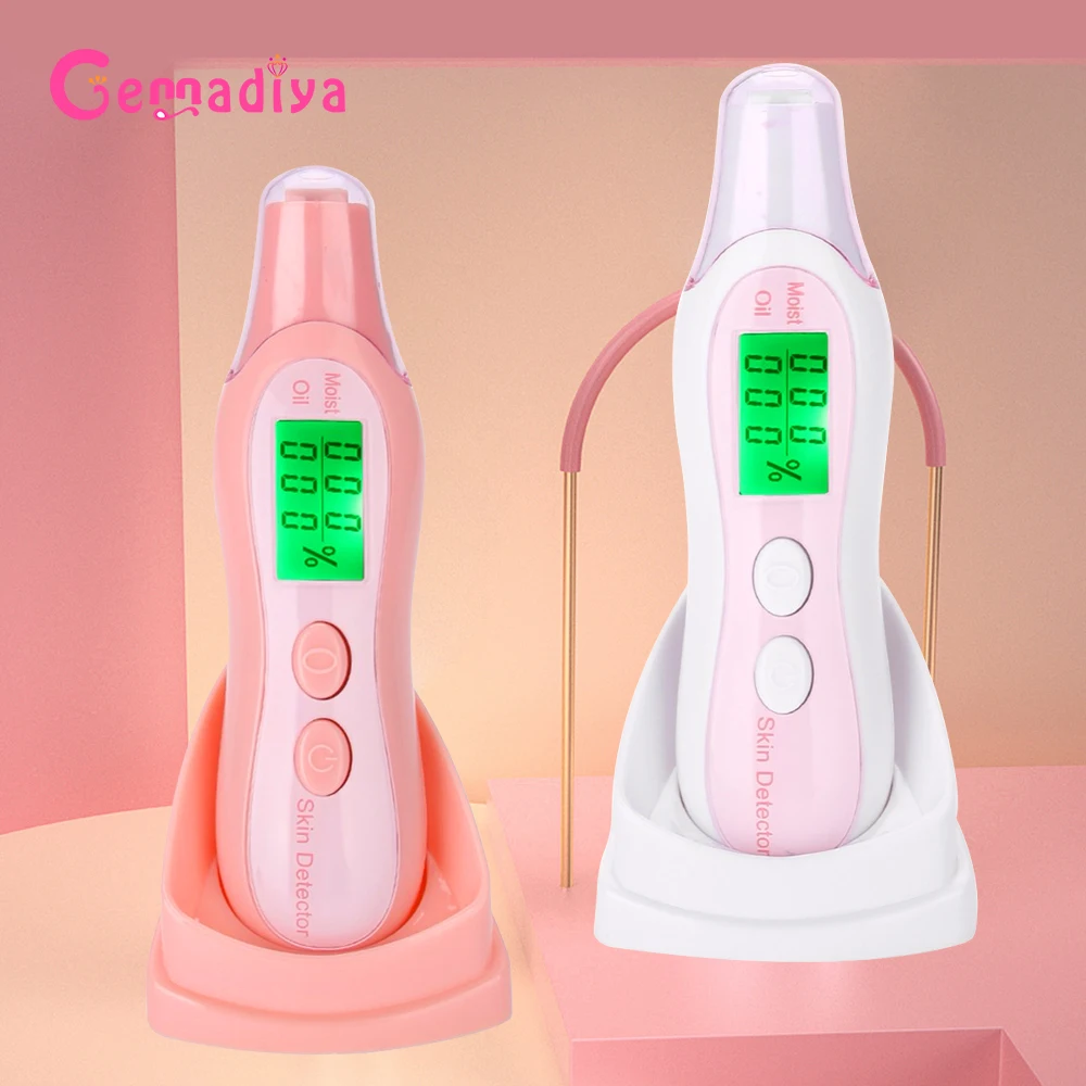 

Facial Analyzer Vocht Huid Oliegehalte Tester Machine Detector Monitor Precisie Digitale Lcd-scherm Face Skin Moisturizing Meter