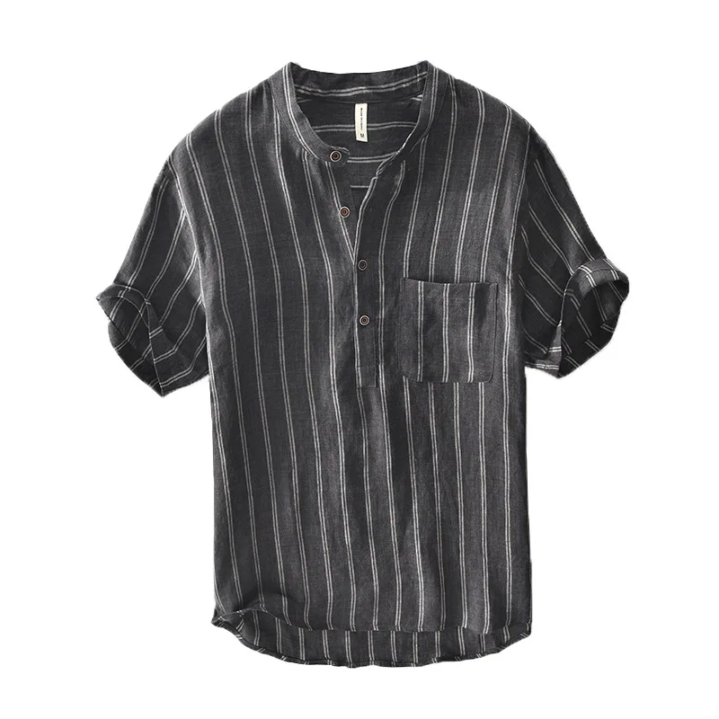 

Jm188 new men's stripe casual shirt