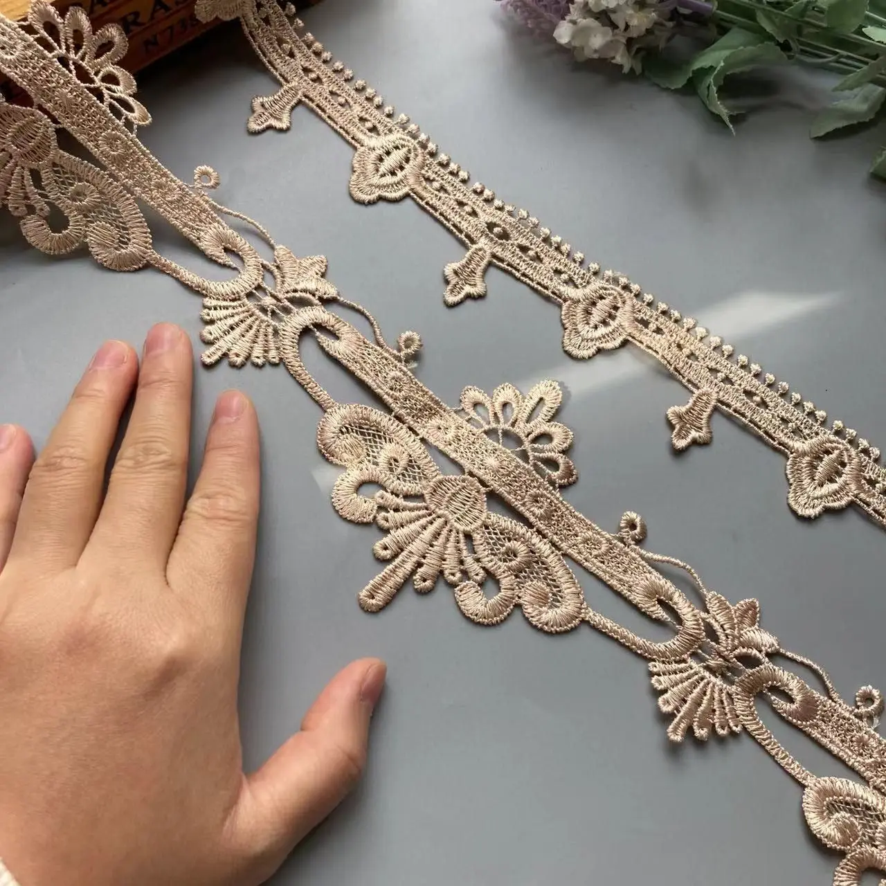 

3 yards 9 cm 4cm Lace Ribbon Trims for Sofa Cushion Trimmings Home Textiles Applique Polyester Sewing DIY Crafts New