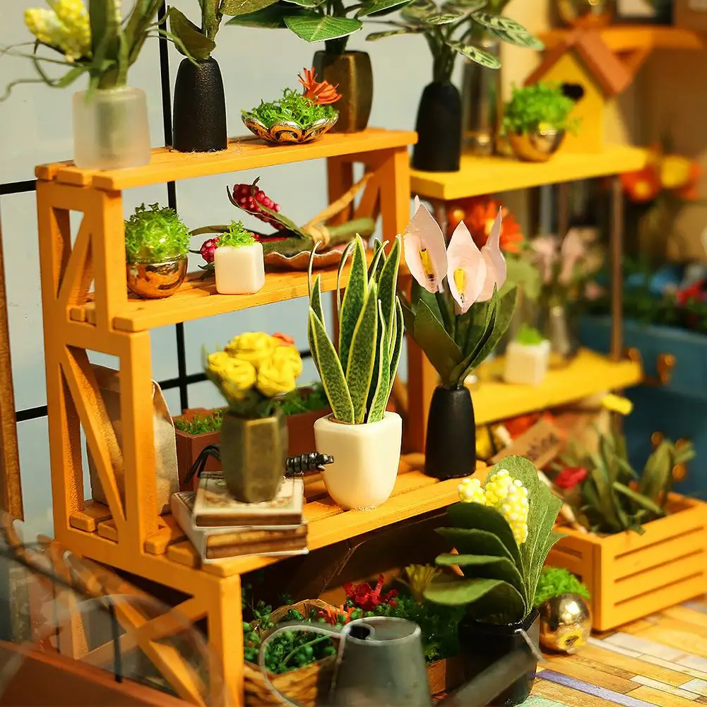 

DIY Small Doll House Miniature Dollhouse Cathy Flower House With Furnitures Wooden House Toys Educational Assembled wondeful