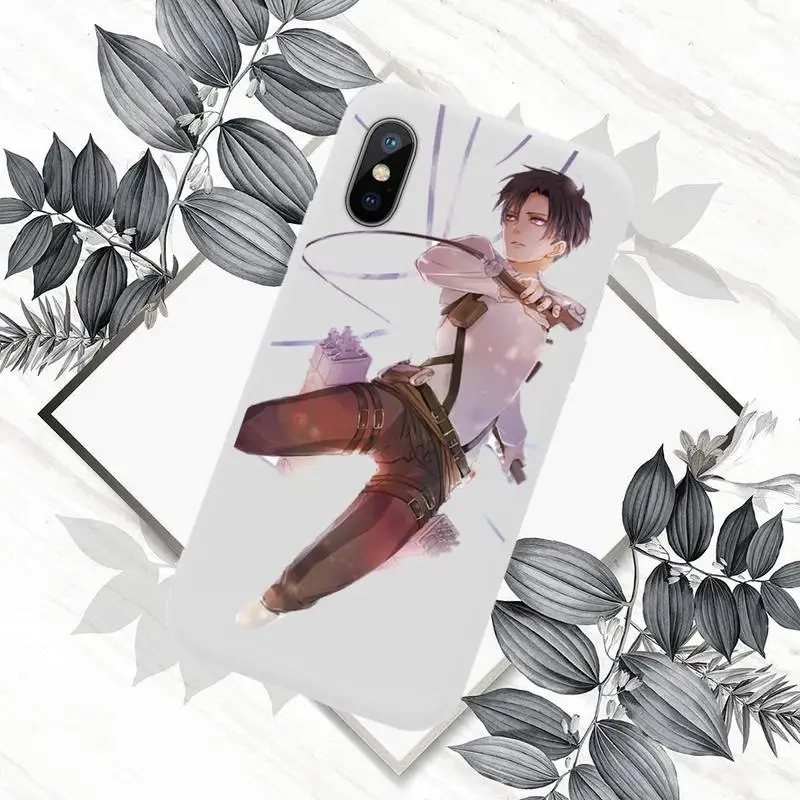 

attack on titan Phone Case White Candy Color for iPhone 11 12 mini pro XS MAX 8 7 6 6S Plus X SE 2020 XR