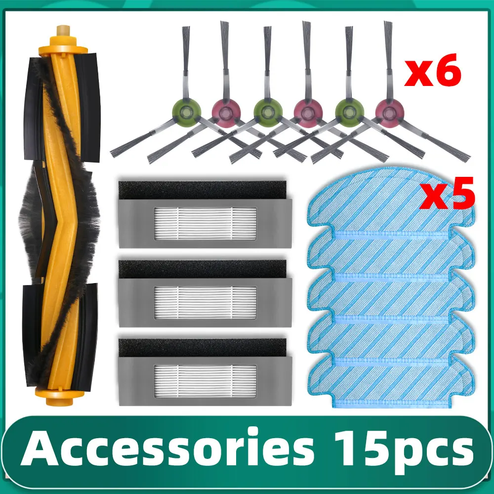 Replacement Main Side Brush Water Tank Filter Mop for Ecovacs Deebot OZMO 920 950 T5 Yeedi 2 Hybrid Vacuum Cleaner Parts