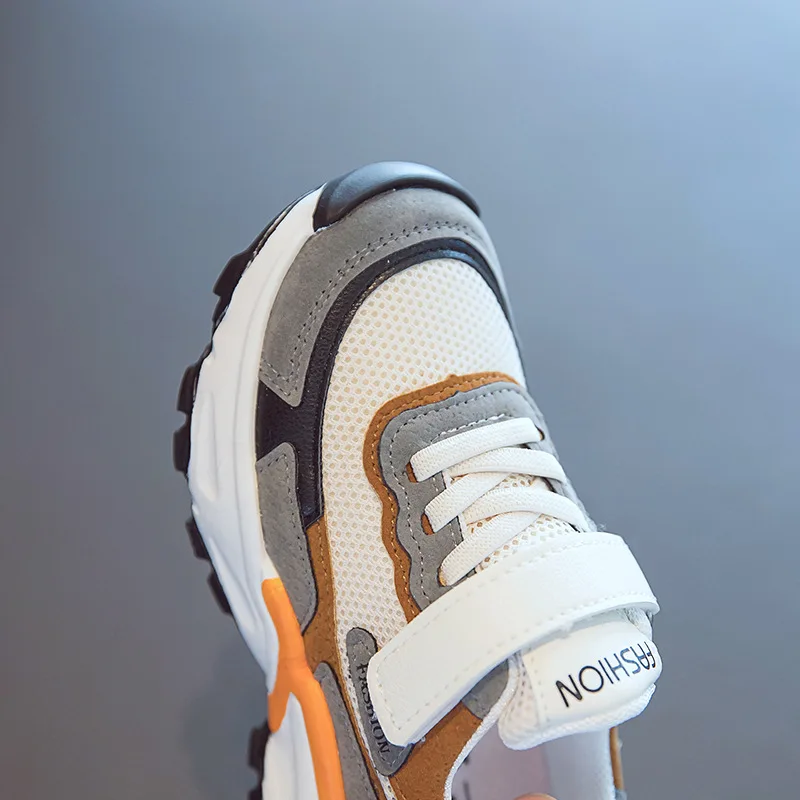 

Kushyshoo Girls Sneakers 2020 Fashion Casual Hook & Loop Mixed Color Baby Boys Shoes Mesh Breathable Heighten Light Daddy Shoes