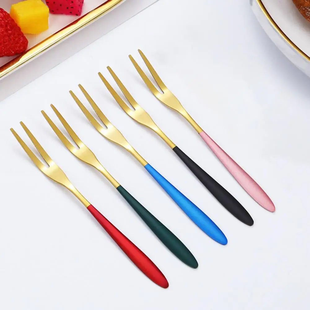 

Lightweight Portable Stainless Steel Fruits Cake Dessert Forks for Kitchen