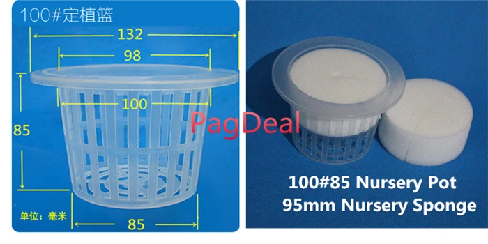 

10pcs A Lot 100# Large Hydroponic Nursery Aeroponic Agriculture Net Basket Mesh Pots Soilless Seedling Pot Sponge Plant Net Cup