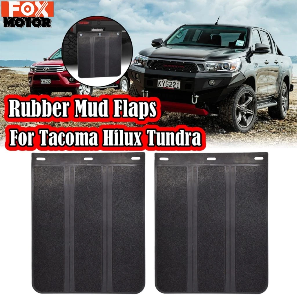 

Rubber Heavy Duty Pickup Mudflaps Mud Flaps Splash Guards Mudguard For Toyota Tacoma Tundra Hilux Vigo Surf 4X4 4WD OFF-ROAD