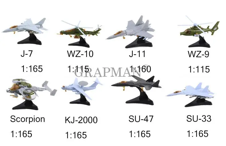 4D Собранный мини-истребитель F22 SU33 MIG29 Апач Скорпион военная модель наборы