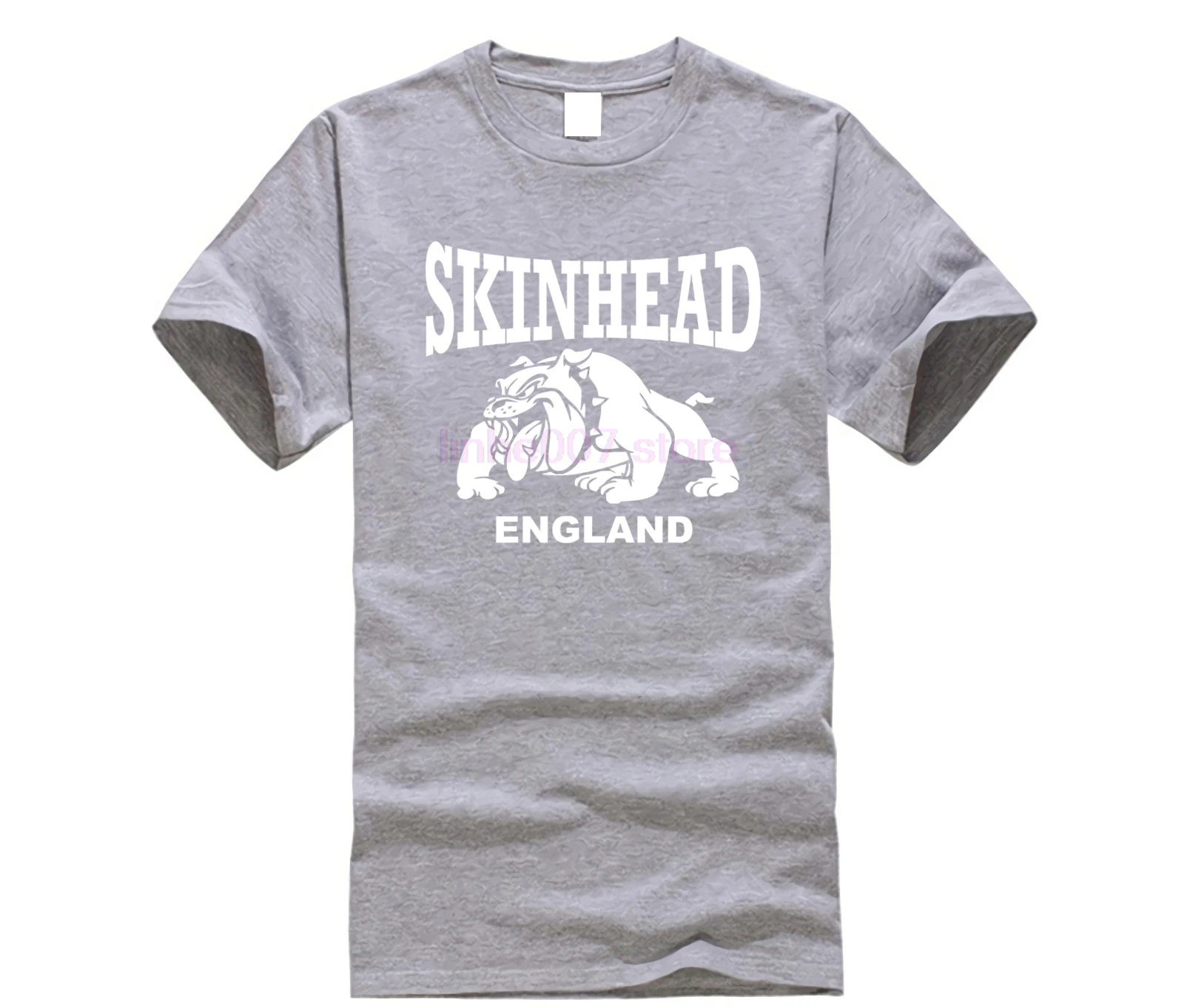 Мужская футболка с надписью Skinhead черная в английском стиле лето 2019 | одежда