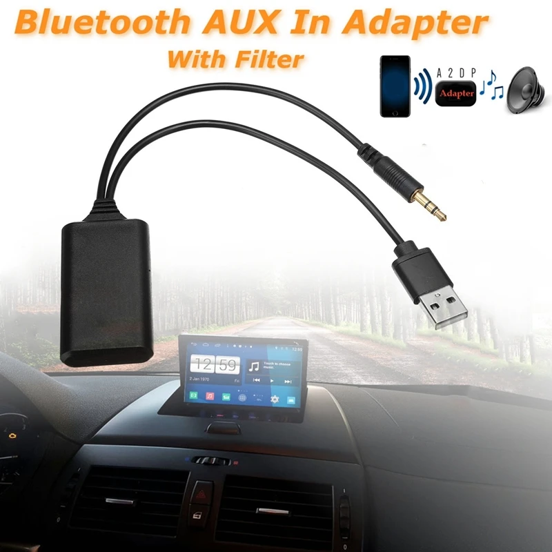Автомобильный Aux-приемник 3 5 мм беспроводной Bluetooth-приемник со стереоразъемом Aux