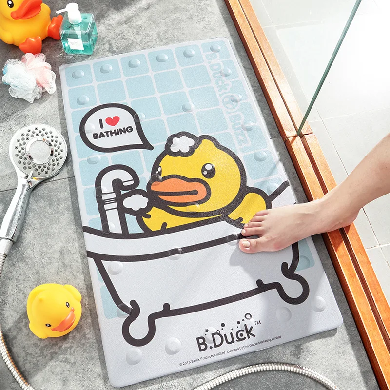 

4 colors Super cute genuine small yellow duck home bathroom mat Bathroom shower room cartoon non-slip mat Children's bath mat