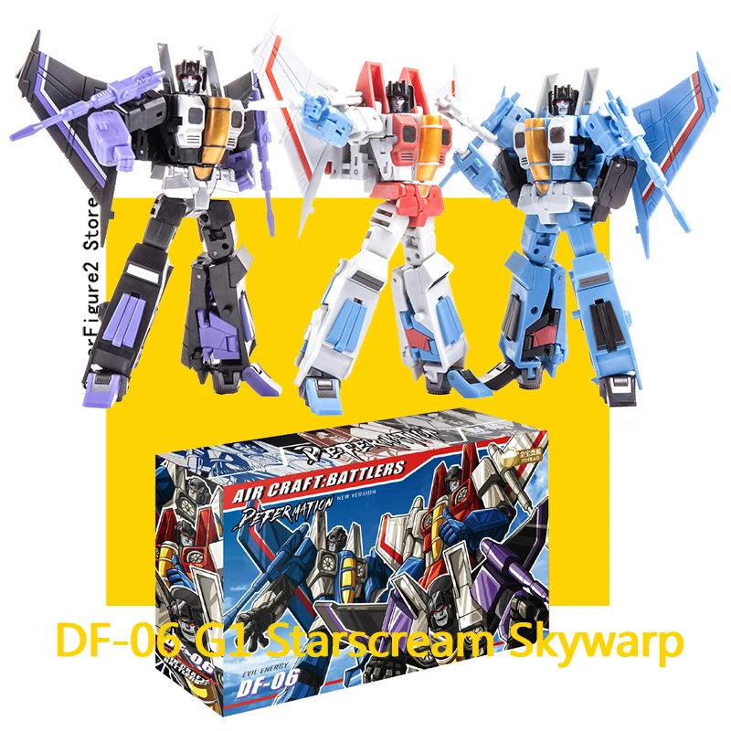 Экшн Фигурка трансформер игрушка Jinbao DF 06 G1 starcry Skywarp Thundercracker модель KO MFT F01